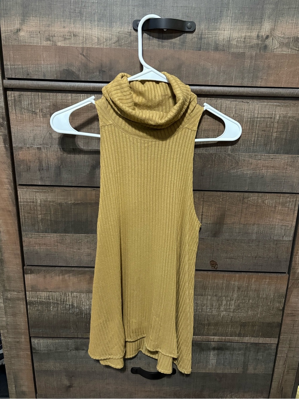 We The Free Sleeveless Ribbed Turtleneck in Mustard